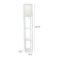 thumbnail image 3 of Lampe de sol Simple Conceptions  Etagère de rangement avec abat-jour en lin, 3 of 6