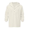 thumbnail image 5 of Huresd Mens Cotton Linen Henley Shirts Long Sleeve Solid Color Casual T-Shirt Regular Fit Lightweight Yoga Tops with Pocket Beige M, 5 of 5
