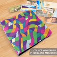 thumbnail image 4 of FORMRS 3 Ring Photo Album 4"x6" Self Adhesive Large Capacity PU Leather Cover, Colorful Plaid, 4 of 8
