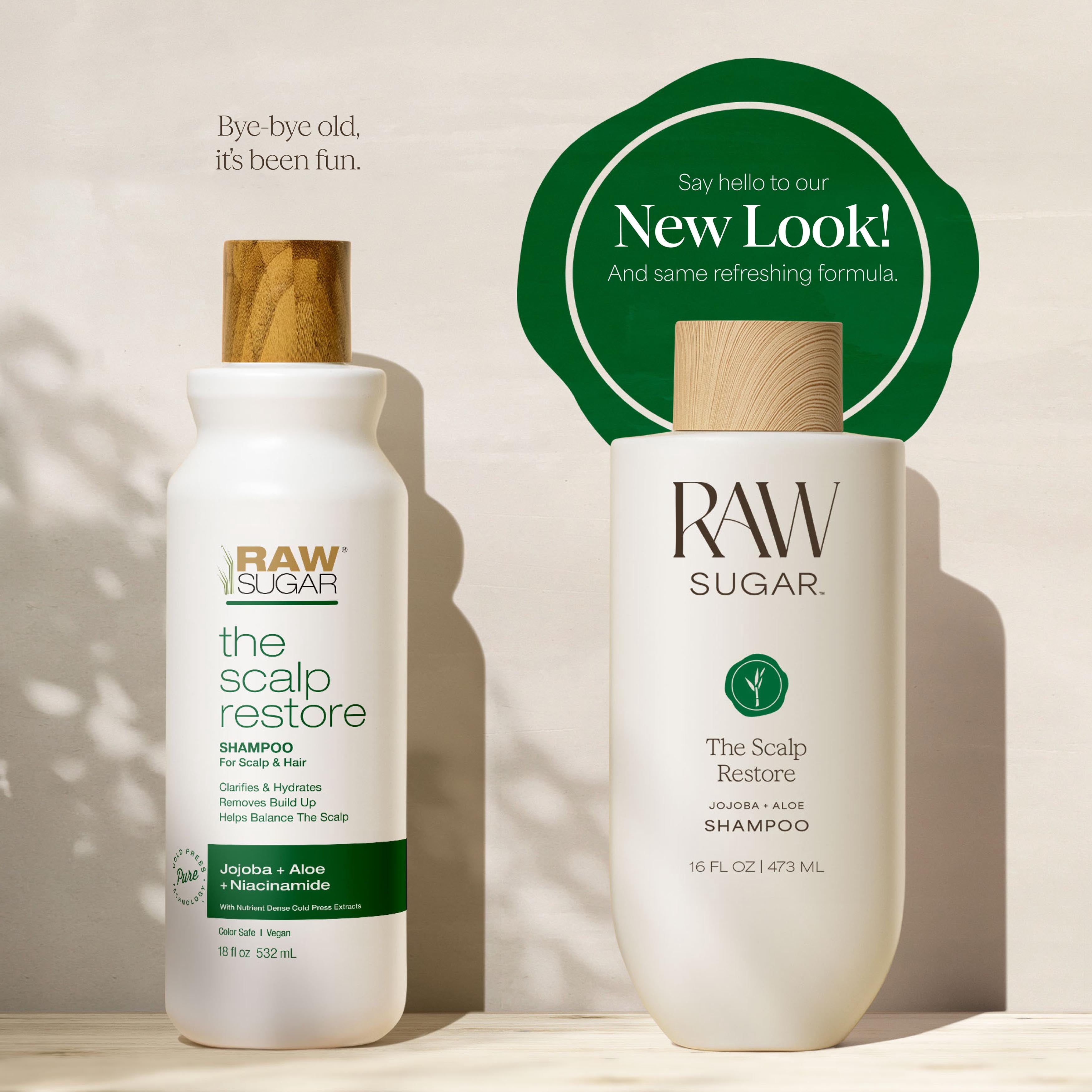 シャンプー sugar Raw Sugar The Scalp Restore Shampoo, Jojoba + Aloe, 16 fl oz