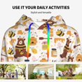 thumbnail image 4 of Goofa Cute Bee Honey Jar Hive Bear for Women's Hooded Sweatshirt with Eye-catching Drawstrings- Lightweight Pullover Hoodie with Kangaroo Pocket, Perfect for Everyday Wear-Medium, 4 of 7