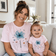 thumbnail image 2 of Floral Mama Mini Comfort Colors Shirt, Mom and Baby Matching Shirt, Mommy and Me Outfit, Mother Daughter Gift Tee, 2 of 7