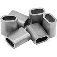 thumbnail image 2 of Single Oval Crimping Loop For Cable Ferrule Wire Rope, Easy To Use Weather Resistant Aluminum Crimping Loop Sleeve For Wide Applications In Outdoor Projects, 2 of 5