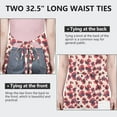 thumbnail image 6 of Pioneer Flower Floral Print Pattern Apron-Garden Aprons for Women with Pockets-Cotton Linen Waterproof Kitchen Cooking Gardening Aprons Adjustable for Kitchen,Cooking,BBQ and Salon 33x27 Inch, 6 of 7