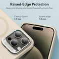 thumbnail image 5 of ESR iPhone 15 Pro Case, MagSafe Silicone Case with Stand, Military-Grade Protection, Built-in Camera Stash Stand, Light Tan, 5 of 8