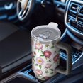 thumbnail image 6 of 40oz Pioneer Flower Floral Print Pattern Insulated Tumbler with Handle, BPA-Free Leak Proof Lid and Straws, Double Wall Vacuum, Hot 12h/Cold 34h, 6 of 6