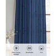 thumbnail image 6 of Dark Blue Sheer Curtains 63 Inch Length 2 Panels Set for Living Room/Bedroom, Retro Farmhouse Plants Wall Lines Texture Kitchen Curtains Grommet Semi-Sheer Curtains Drapes Window Treatments 42"x63"x2, 6 of 7