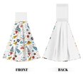thumbnail image 2 of Wukai Cartoon Space Print Kitchen Towels Quick Dry Washcloths, Coral Velvet Dishtowels Multipurpose Reusable Cloths, Soft Tea Absorbent Cleaning Cloths, 2 of 7