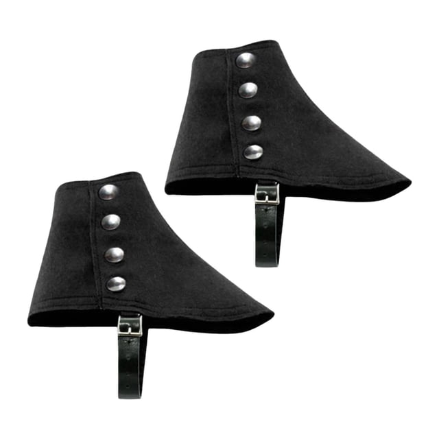 Polainas de gánster para hombre, regalo de Halloween, accesorios fotográficos, fundas para botas de pirata medieval de los años 20 Negro