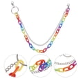 thumbnail image 4 of CIMAXIC 1pc Waist Chain Fashion Wasit Belt Chain Rainbow Color Waist ChainColorful,23.62"X0.39"X0.39", 4 of 5