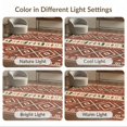 thumbnail image 7 of ODIKA 9'x12' Washable Area Rug Non-Shedding, Easy Care Border Livingroom Neutral Cabin Motif Large Southwestern Wildlife Playful for Master Suite, California King, Under Bed, 7 of 7