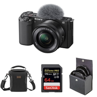 Sony ZV-E10 + 16-50mm Lens, LED Light, Microphone, 64GB, U-Grip