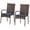 Mixed Brown, Blue, variant on Topcobe Stackable PE Rattan Outdoor Dining Chairs with Cushion, Patio Wicker Dining Chair with Armrests & Backrest, Indoor Modern Furniture for Dining Room, Blue