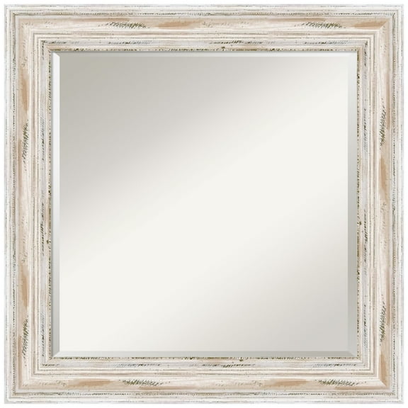 Amanti Art Alexandria Whitewash Wall Mirror 25-in 25-in