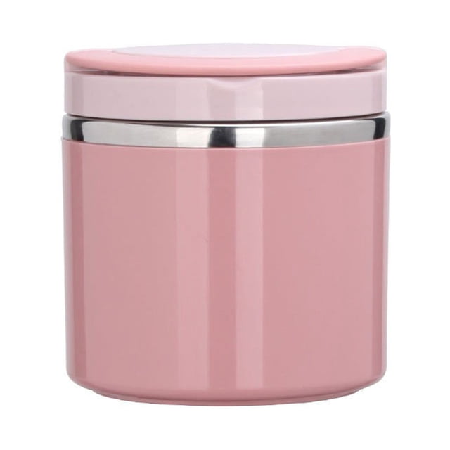 Large Capacity Stainless Steel Soup Cup, With Lid (Leak-Proof), For Office Workers/Students, Multiple Colors