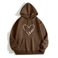 thumbnail image 2 of toraway Sweat à Capuche pour Femmes Tendance Imprimés Col Rond Manches Longues m, 2 of 4