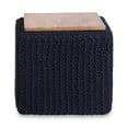 thumbnail image 3 of Posh Living Desean Cotton Yarn 3-in-1 Pouf/Ottoman/End Table Navy, 3 of 6