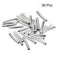 thumbnail image 3 of Uxcell 3mmx2.6mmx20mm Brass Curved Noodles Tube Beads Silver 30 Pack, 3 of 5
