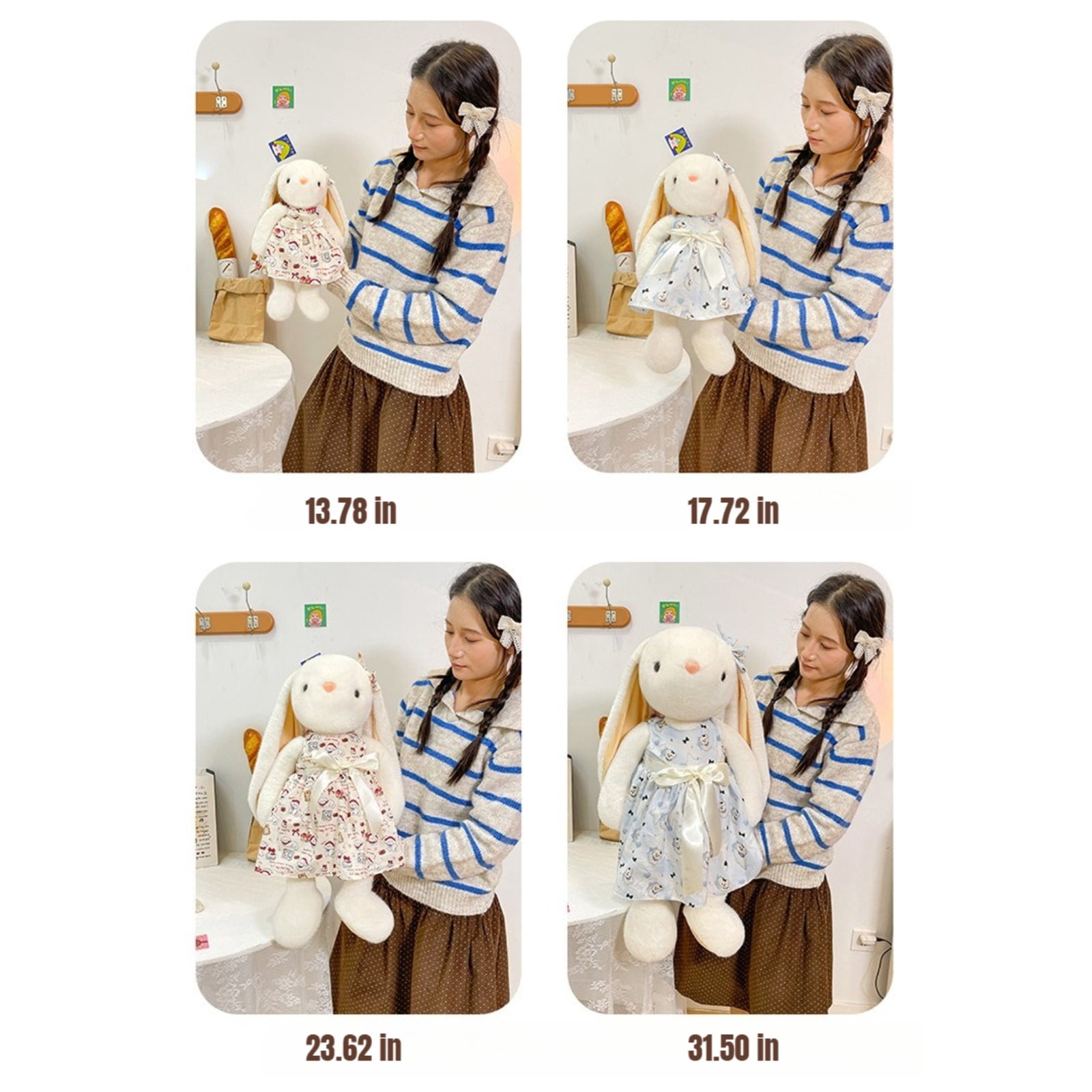 Cute Bunny Plush Toy, Soft Rabbit Doll, Cozy Plush Figure for Home Decor