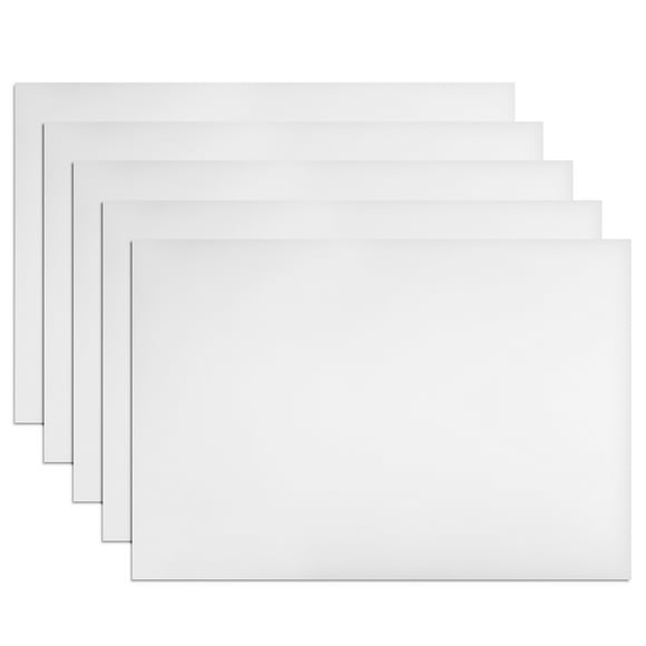 5 Pcs Dry Erase Flexible Magnetic Strip 11.7" x 8" Magnetical Sheet Labels Stickers Writable White