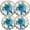 Watercolor Turtle, variant on Stove Burner Covers, Metal Cover for Electric Gas Stove Burner,Blue And Teal Pattern,8 and 10 Inch,Set of 4
