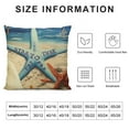 thumbnail image 6 of RUIYC Outdoor Decorative Beach Coastal Throw Pillow Covers Summer Nautical Patio Furniture Ocean Themed Decoration Cushion Starfish Accent Pillows for Couch Sofa 2pc, 6 of 6