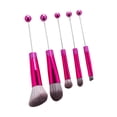 thumbnail image 4 of Kit de 5 brochas de maquillaje, brochas de maquillaje multifuncionales para bricolaje, para sombras de ojos para adultos, mujeres, novias y mejores Rosa roja, 4 of 8