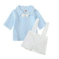 thumbnail image 2 of MEZZALL Boys Outfits Sets Toddler Suspenders Romper With Short Sleeve Shirt Comfortable Pure Color Overalls For Everyday Classic Baby Dailywear, 2 of 3