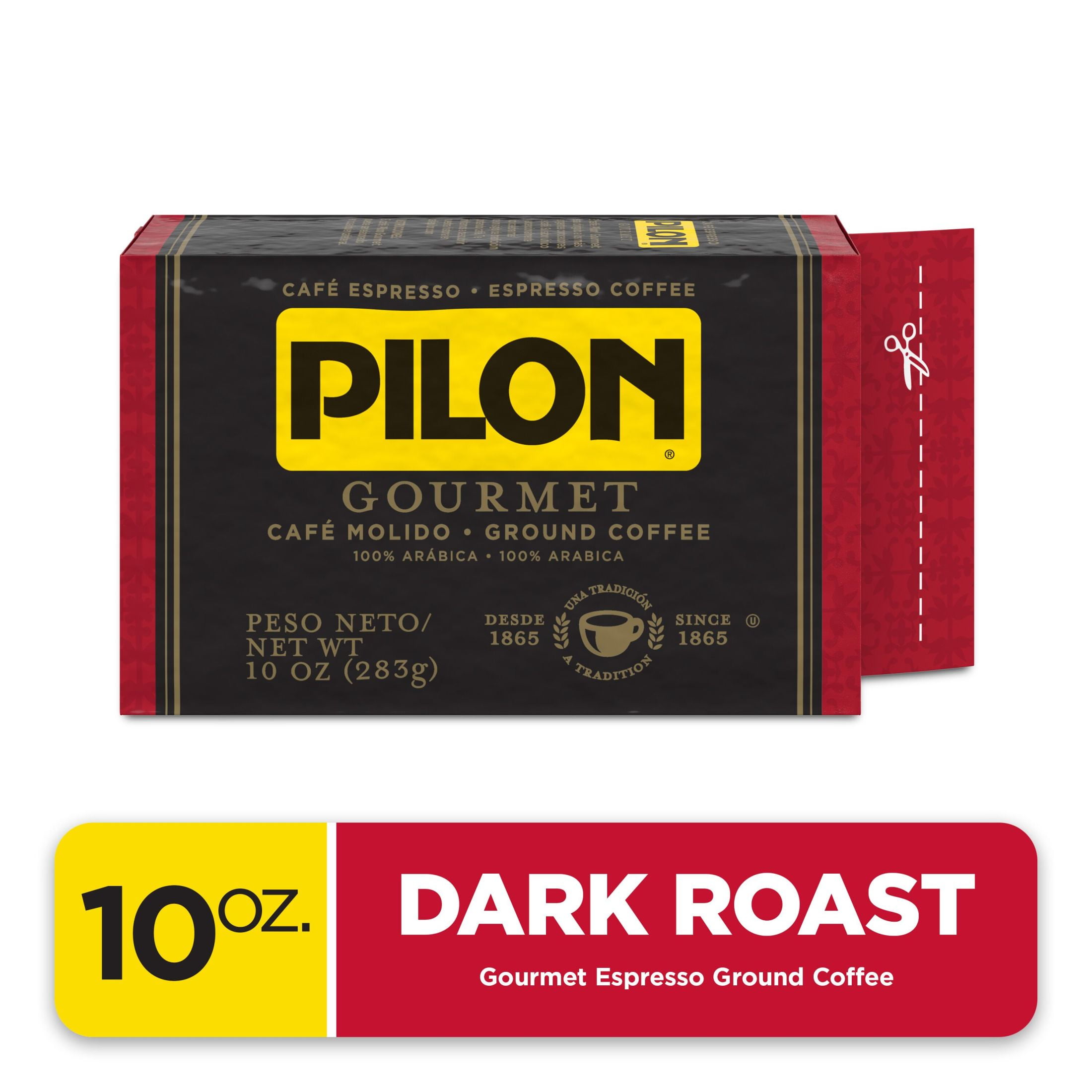 Pilon Gourmet Espresso, 100% Arabica Coffee, 10 oz Brick