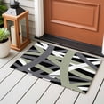 thumbnail image 4 of 2x3 Ft Entryway Area Rug, Sage Green Black Geometric Kitchen Rug Runner Washable Floor Mat, Modern Art Abstract Grey Line Non Slip Indoor Door Mat Throw Carpet for Bathroom Living Room Bedroom, 4 of 8