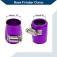 thumbnail image 3 of Unique Bargains AN16 Hose Finisher Clamp/ Rubber Hoses End Finisher for Oil Fuel Tube/Durable Aluminum Alloy/4 Pcs Purple, 3 of 6