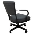 thumbnail image 2 of Miami Swivel Caster Chair Reading Base - Gray Vinyl - Black Metal, 2 of 3
