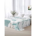 thumbnail image 6 of Ocean Coastal Flat Sheet Only Twin Size, Soft Breathable Bed Top Sheets for Mattress, Nautical Starfish Conch Seashells Coral Luxury Bedding Flat Sheets for Home Hotel Bedroom Bed Protection, 6 of 9