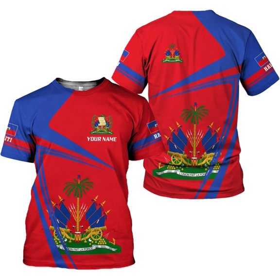 Personalized Haiti Shirt, Haitians Flag Pride Shirt, Haiti Shirts for Men & Women, Haitian Pride Tshirt, Haitian Flag Shirt (T-shirt, S)