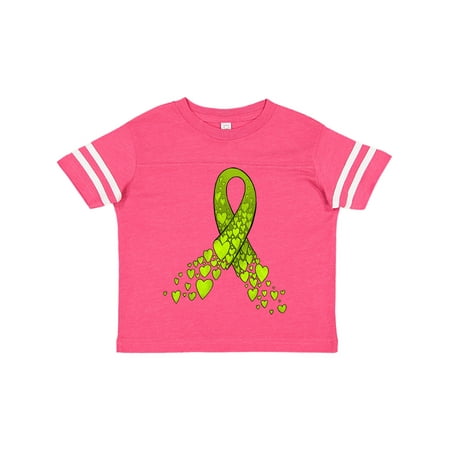 

Inktastic Lymphoma Awareness Lime Ribbon Made of Hearts Gift Toddler Boy or Toddler Girl T-Shirt