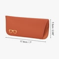 thumbnail image 4 of Unique Bargains Lychee Pattern Eyeglasses Case Portable Eyeglasses Storage 7"x2.95"x0.59" Orange, 4 of 5