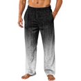 thumbnail image 2 of Men's Allover Printed Home Pants Sleeping Pajama Pants - Long Pants with Pockets for Winter Lounging, Bedtime Comfort and Holiday Relaxation,Black,L, 2 of 7