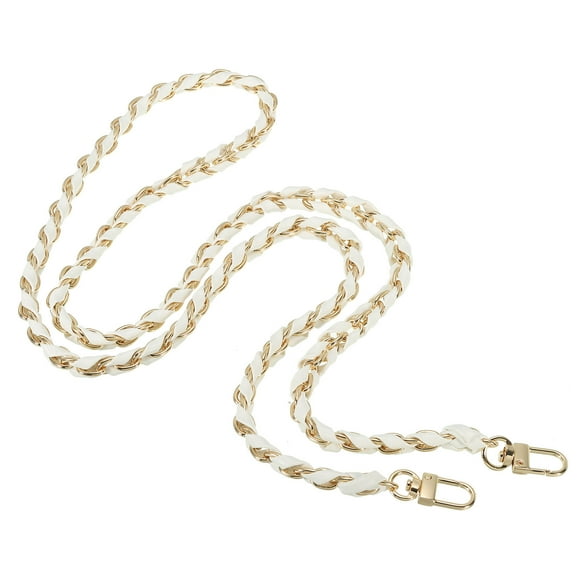 Unique Bargains 47 Inch Purse Chain Strap, Bag Chains Shoulder CrossBody Replacement for Handbags, White/Gold