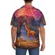 thumbnail image 3 of Balery Lantern Giraffes Magical Forest Camisa Casual de Manga Corta con Botones para Hombre, Texturizada, Estilo Cubano, para Playa, Verano-4X-Large, 3 of 5