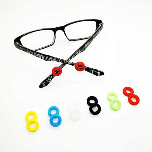 6 PCS Glasses Strap,Silicone Eyewear Retainer,Adjustable Sunglasses Lanyard Holder Strap Durable Secure.Anti-Loss Sport Eyewear for Women Men Water Sports,Outdoor Activities and Reading.With 12 PCS anti-slip cover 