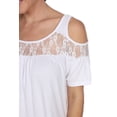 thumbnail image 4 of White Mark Women's Cold Shoulder Bexley Tunic Top, 4 of 5