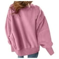 thumbnail image 5 of Bmisegm Women Casual Crew Neck Splicing Design Loose Hoodie Top Sweatshirts for Women RD2 XXL, 5 of 9