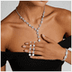 thumbnail image 5 of Joyería Cristal + Pulsera Y Aretes Con Clutch Lab.G plata, 5 of 5