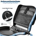thumbnail image 5 of Haosy 3 Ring Zipper Binder with Shoulder Strap Waterproof Trapper Keeper 2 Inch D-Ring 500 Sheets Capacity, Sky Blue Tie-dye Burst, 5 of 8