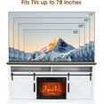 thumbnail image 4 of IHOMEadore Farmhouse Fireplace TV Stand, 68" for Up to 78" TVs with 23" Electric Fireplace, 4 of 12