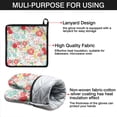 thumbnail image 7 of Pioneer Flower Kitchen Oven Mitt and Pot Holder Sets 2 Pcs for Baking, Cooking and Grilling, Heat Resistant Up To 392 °F, 7 of 7