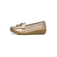 thumbnail image 3 of Woobling Womens Loafers Leather Comfort Flat Nursing Driving Slip On Shoes Size 9 Gold 7, 3 of 8