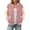 A-Pink3204, variant on Color Block Print Jacket for Women Button Front Structure Outerwear Jacket