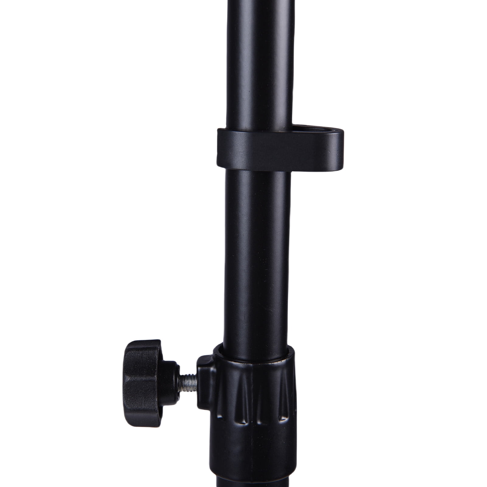GUITTO GMS-04 Black Dual Device Tripod Microphone Floor Stand & Adjustable Boom Arm with Phone/Tablet Holder - 70 in / 177 cm