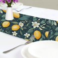 thumbnail image 4 of Yayeee Table Runner 90 inches Long Home Kitchen Dinning Party Decoration, Blue Floral Lemons, 4 of 7